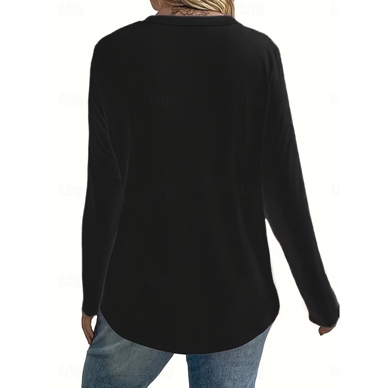 Women's T shirt Long Sleeve Graphic Animal Cat Vintage Stylish Classic Long Sleeve Crew Neck Round Neck Long Tops Daily Print Black Blue Orange Spring Fall Prefall2