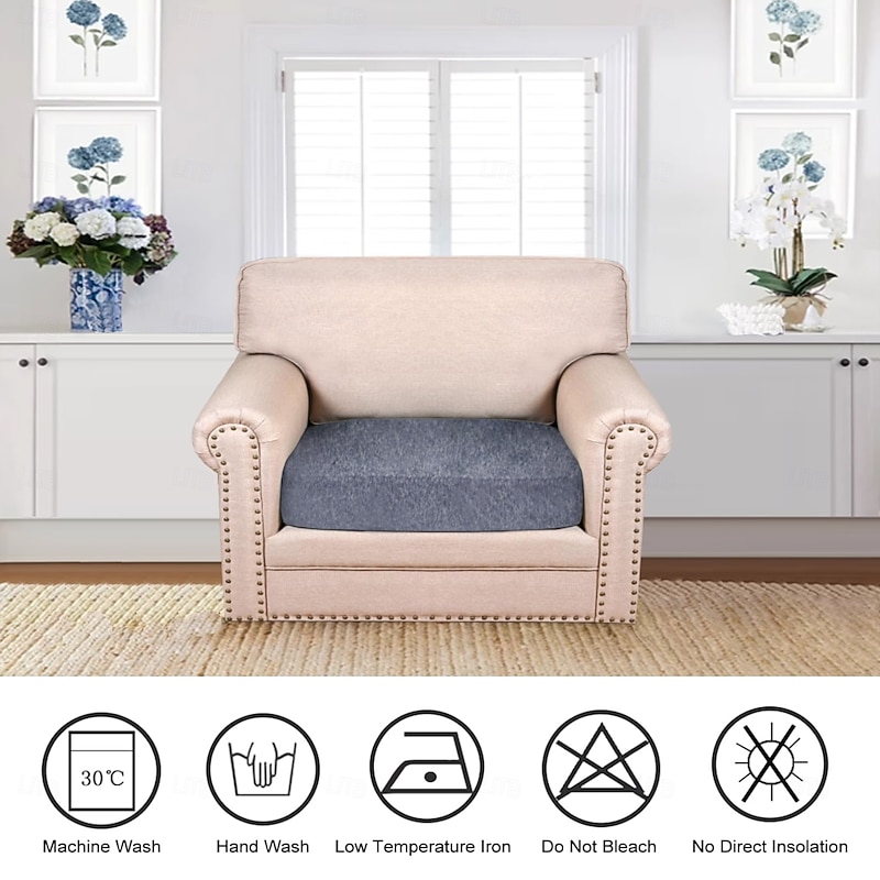 Couch Cushion Covers for Individual Cushion Couch Stretch Durable Washable Sofa Seat Cushion Slipcovers Protector for Living Room3