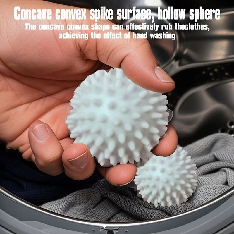 12 Pack Reusable Magic Laundry Balls, Fabric Softener Alternative, Anti-Tangle and Dirt Removal Durable Laundry Balls, White/Blue/Purple, Enhanced Water Vortex for Gentle Fabric Care3