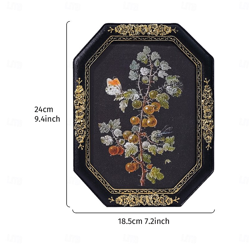 European Vintage Octagonal Resin Photo Frame, Classical Floral Pattern Picture Display Frame for Home Decor and Photography Props4