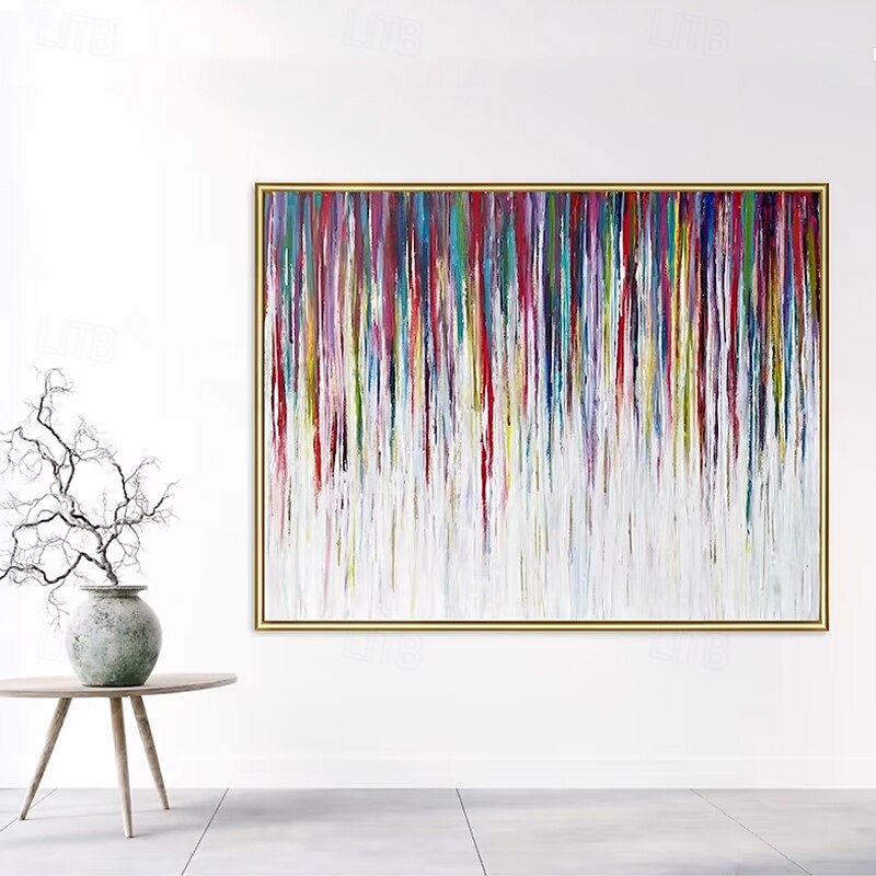 Handmade Oil Painting Canvas Wall Art Decoration Abstract Golden  for Home Decor Rolled Frameless Unstretched Painting