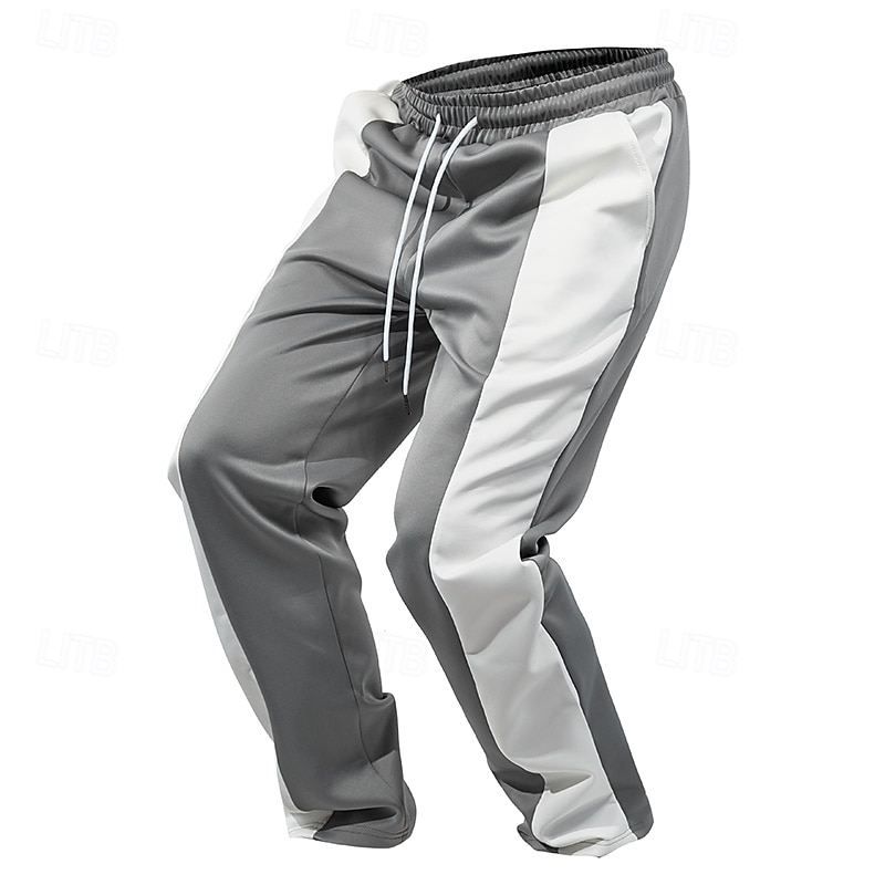 Men's Sweatpants Joggers Trousers Casual Pants Running Pants Elastic Waist Drawstring Straight Leg Plain Comfort Full Length Outdoor Casual Daily Fashion Classic Style Black Blue3