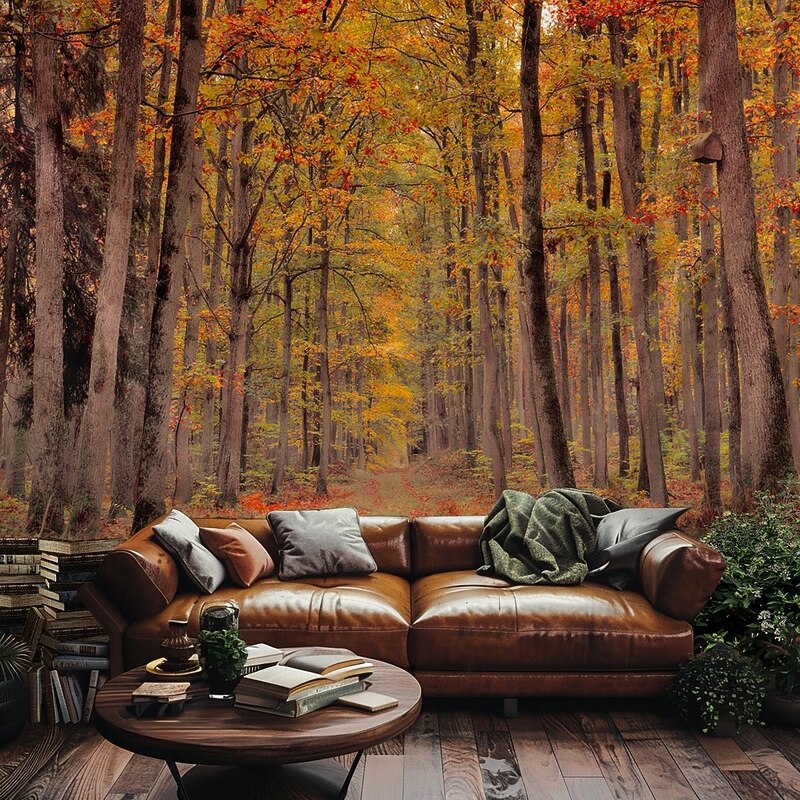 Forest Hanging Tapestry Photograph Backdrop Jack O Lantern Wall Art Large Tapestry Mural Decor Blanket Curtain Home Bedroom Living Room Decoration Death Selfie3