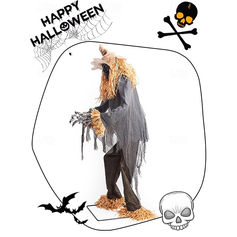 New Halloween Haunted House Cross Border Large Outdoor Amusement Park Electric Induction Ornament Devil Tree Scarecrow Zombie4