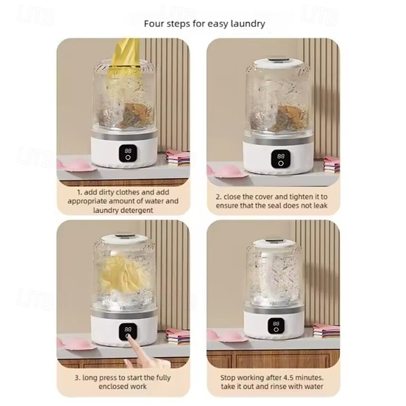 Cordless Electric Washing Machine Mini Washing Machine for Travel Socks and Underwear Small Portable Washing Machine4