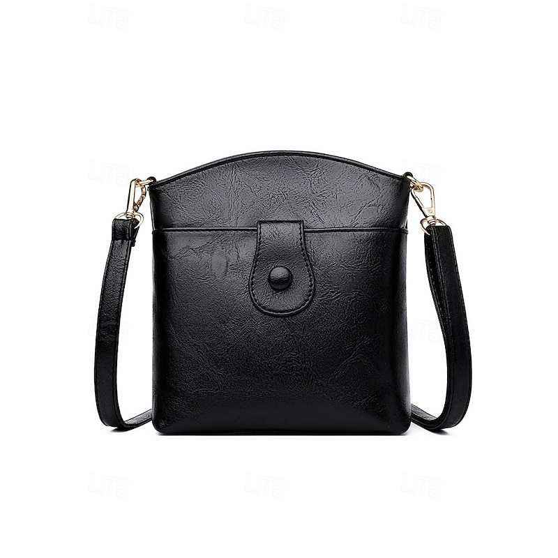 Women's Faux Leather Crossbody Bag with Multiple Compartments – Vintage Casual Shoulder Purse for Daily Commute, Shopping and Travel4