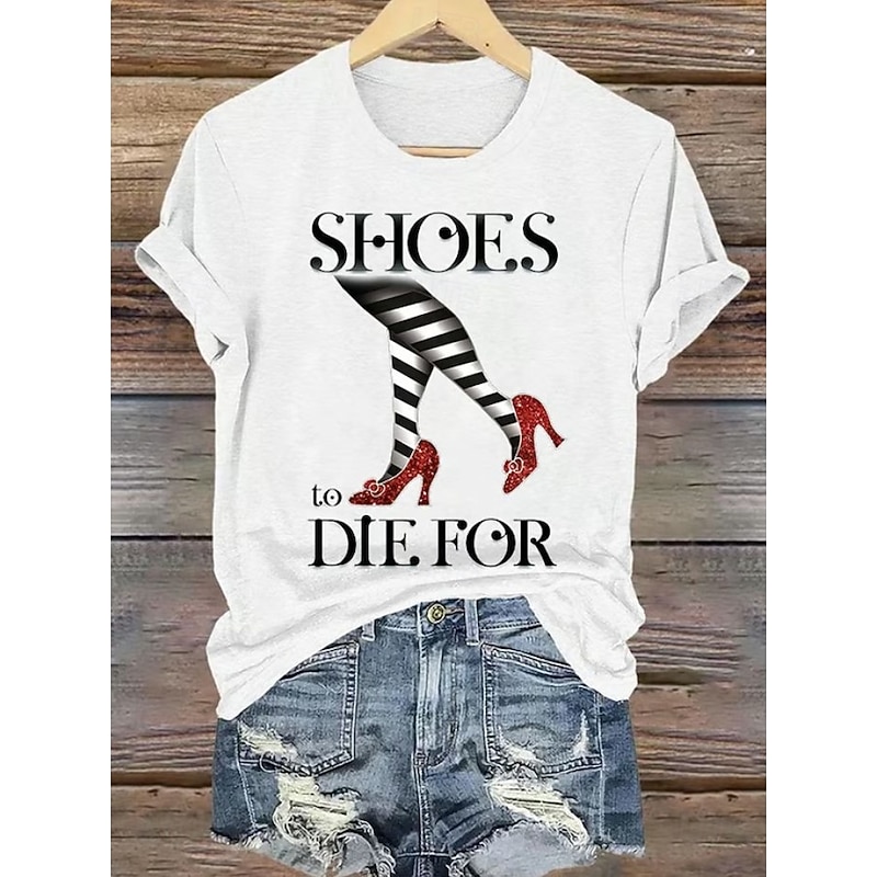 Halloween Women's T shirt Witch Graphic Vintage Stylish Classic Short Sleeve Crew Neck Round Neck Regular Tops Daily Weekend Print Black White Blue Orange Green Summer Fall4