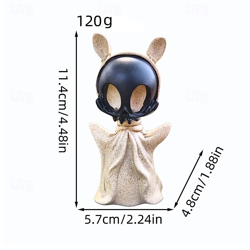 Halloween Casey Figurine Resin Decoration, Spooky Holiday Ornament for Home, Desktop or Outdoor Display, Festive Halloween Gift for Kids and Adults3