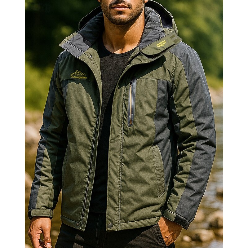 Men's Windbreaker Softshell Jacket Hiking Jacket Outdoor Fleece Lining Thermal Windproof Quick Dry Hiking Outfits Hiking Clothes Winter Autumn / Fall Jacket Hunting Tennis Camping / Hiking / Caving