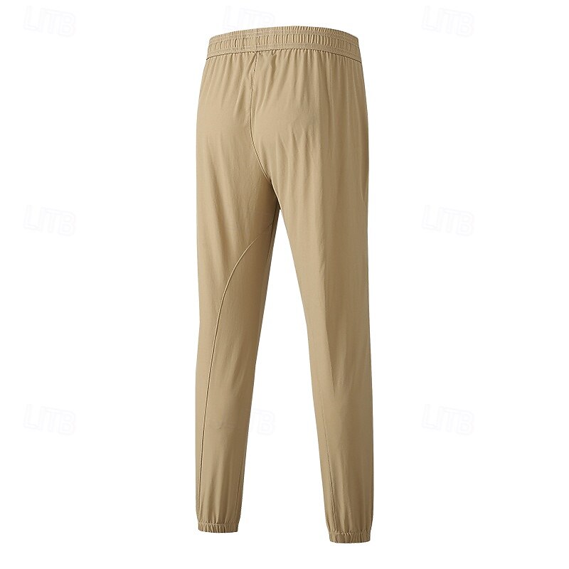 Men's Joggers Trousers Casual Pants Pocket Elastic Waist Drawstring Plain Soft Sports Full Length Sports Outdoor Weekend Basic Classic Loose Fit ArmyGreen Black 1#3