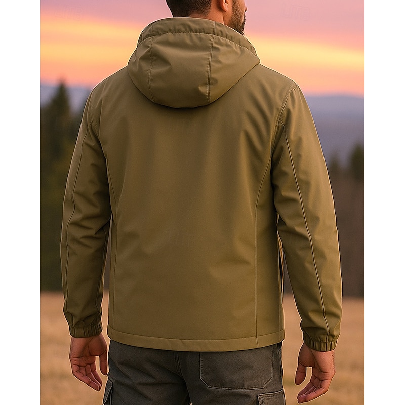 Men's Windbreaker Softshell Jacket Hiking Jacket Outdoor Fleece Lining Thermal Waterproof Windproof Hiking Outfits Hiking Clothes Winter Autumn / Fall Jacket Hunting Camping / Hiking / Caving Running2