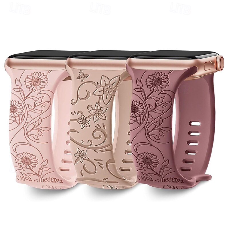 Compatible with Apple Watch band 38mm 40mm 41mm 42mm 44mm 45mm 49mm Adjustable Silicone Strap Replacement Wristband for iwatch Ultra 2 Series 9 8 7 SE 6 5 4 3 2 14