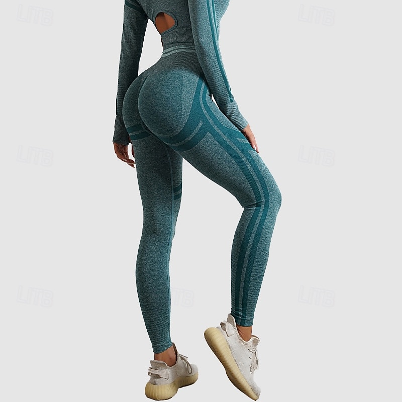 Women's Workout Leggings Yoga Pants Tummy Control High Waist Dance Pilates Running Bottoms Solid Color Dark Grey Black Red Fall Sports Activewear Tight Fit4