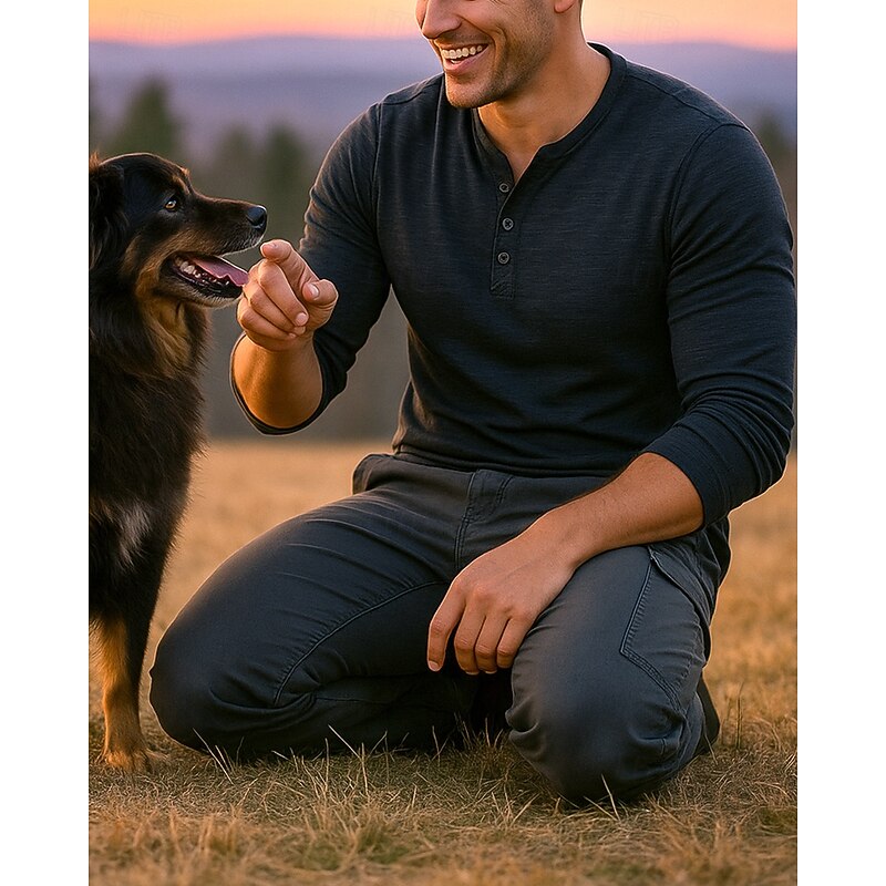 Men's Hiking Shirt Hiking top Henley Shirt Long Sleeve Tee Tshirt Top Outdoor Lightweight Breathable Quarter-Zip Polyester Black White Navy Blue Tennis Golf Running3