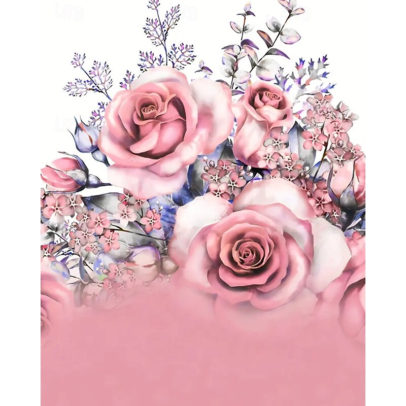 Girls' 3D Floral Rose Dress Long Sleeve Summer Spring Vacation Daily Holiday Princess Beautiful Sweet Kids 4-12 Years Casual Dress A Line Dress Knee-length Regular Fit4