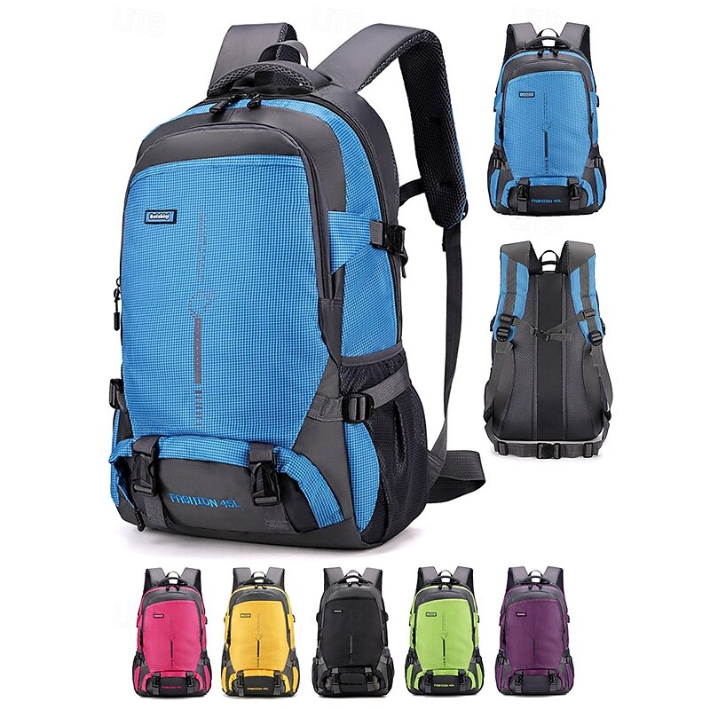 Men's Waterproof Hiking Backpack – Large Capacity Outdoor Travel Daypack with Water-Repellent Fabric, Breathable Straps and Multi-Pockets for Camping, Trekking and School