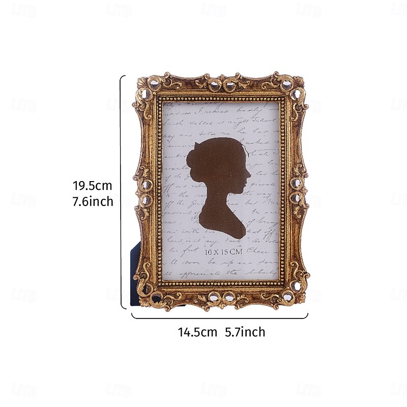 Vintage Vine Wreath Resin Photo Frame, European-Style Decorative Picture Frame with Elegant Floral Pattern and Hand-Painted Finish, Ideal for Home Decor, Photo Display, and Photography Props2