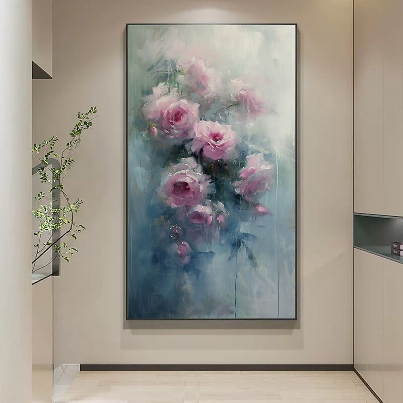 Handmade Oil Painting Canvas Wall Art Decoration Abstract Colorful Flower Painting Floral Landscape Painting for Home Decor Rolled Frameless Unstretched Painting3