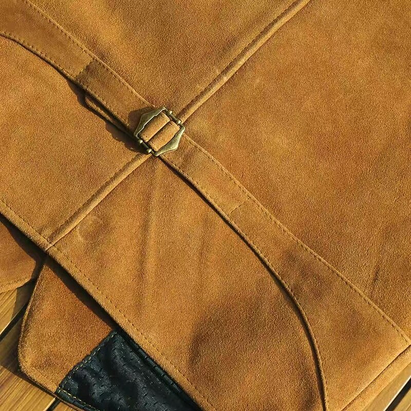 Men's Vest Gilet Outdoor Daily Fashion Casual Spring Fall Pocket Buttons Polyester Comfortable Plain Single Breasted One-button V Neck Regular Fit Brown Vest4