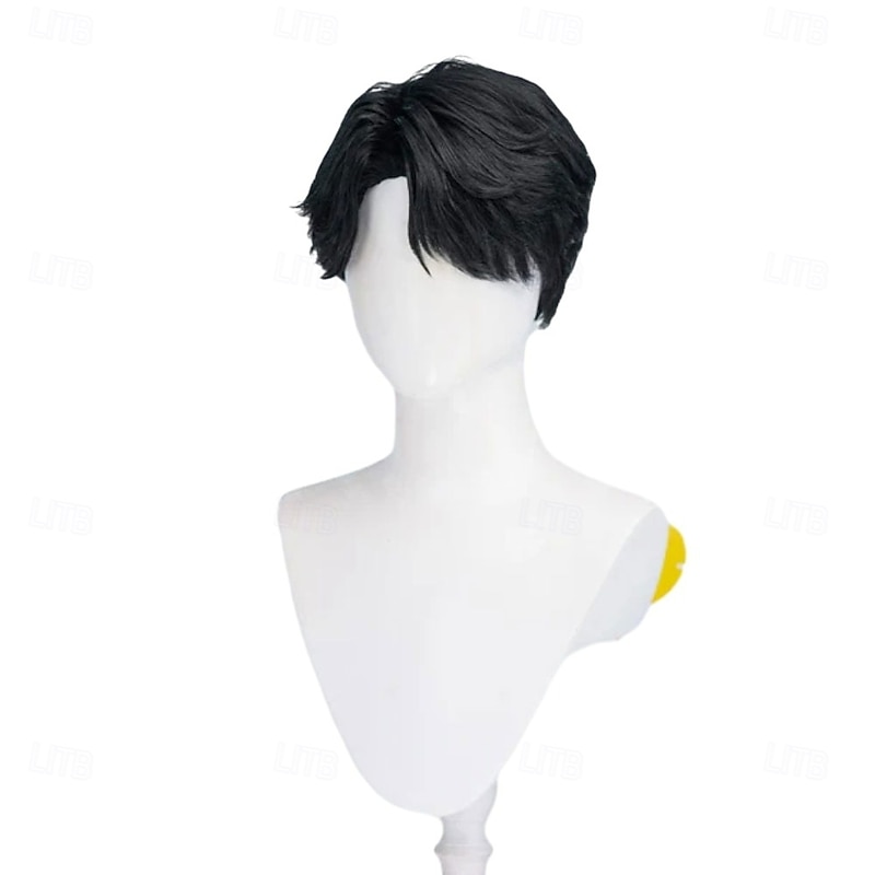 Movie Anime Korean Idol Inspired Pop Star Cosplay Wig Short Black Hair2