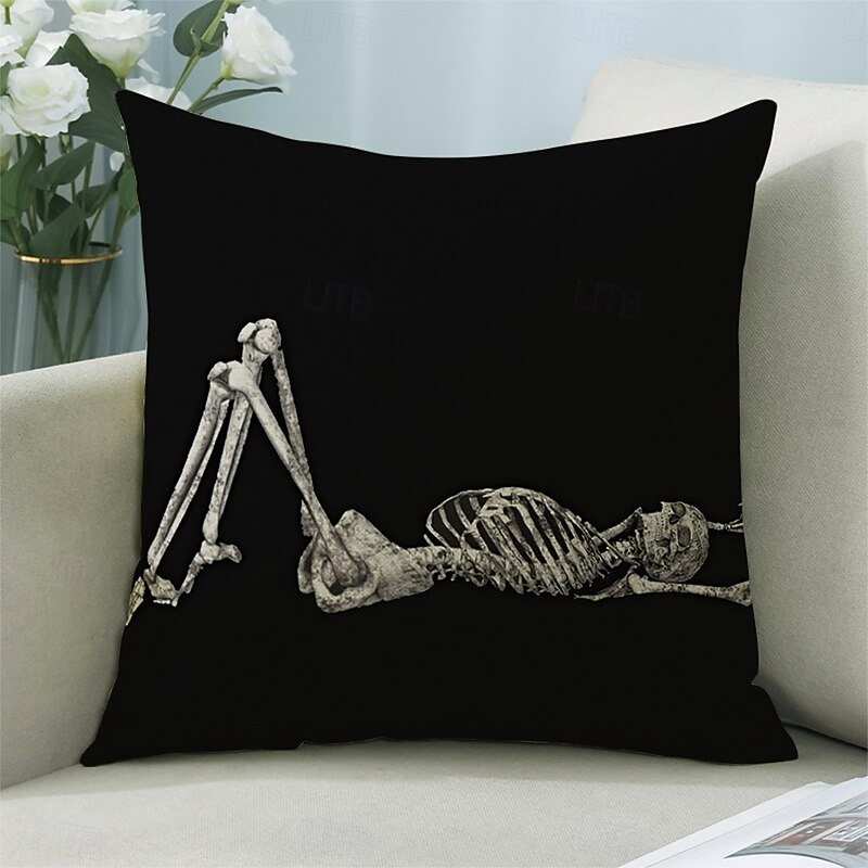 1 pcs Polyester Pillow Cover, Print Simple Casual Square Traditional Classic3