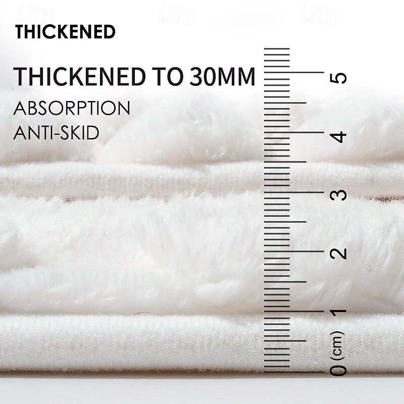 Memory Foam Bath Mat Soft Absorbent Bathroom Rug for Shower, Toilet, Doorway Quick Dry Non-Slip Water-Absorbing Floor Mat3