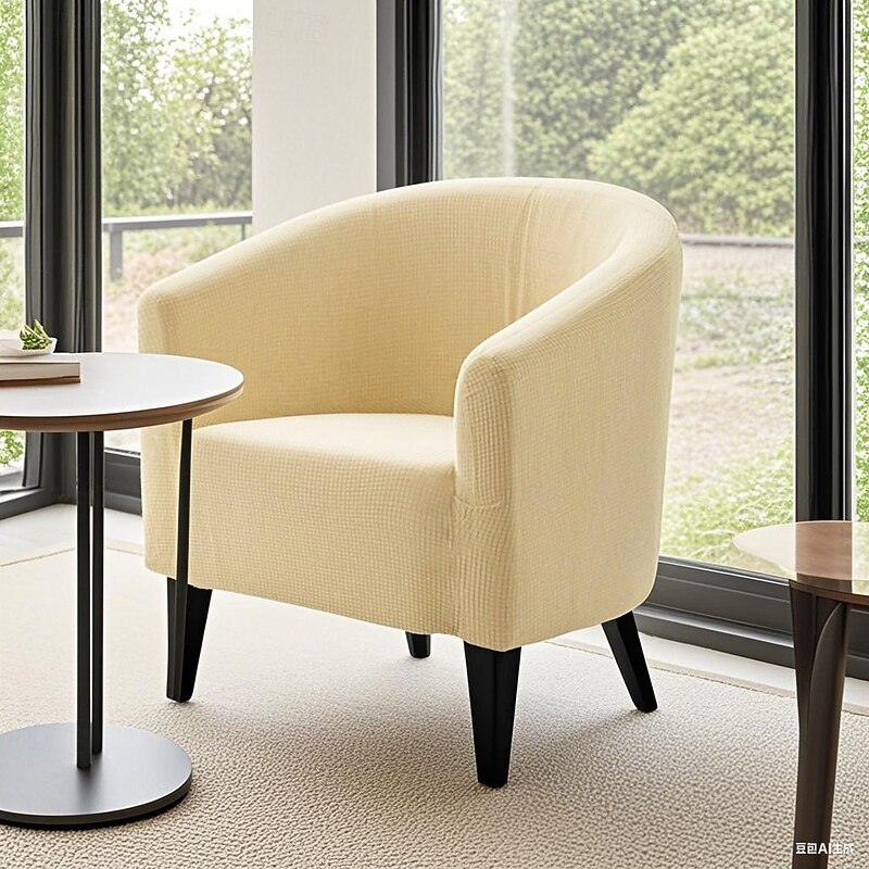 Club Chair Cover Tub Armchairs Chair Cover Polar Fleece Single Sofa Covers Stretch Couch Slipcovers for Living Room Furniture Protector