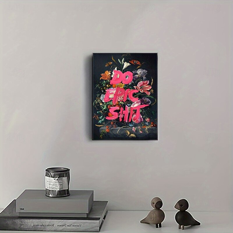 Print Painting 1pc Unframed Canvas Wall Art 'Do Epic Shit' Poster Aesthetic Home Decor Ideal Gift for Friends Perfect for Living Room Bedroom Office Bar Wall Decor Perfect for Room Decor3