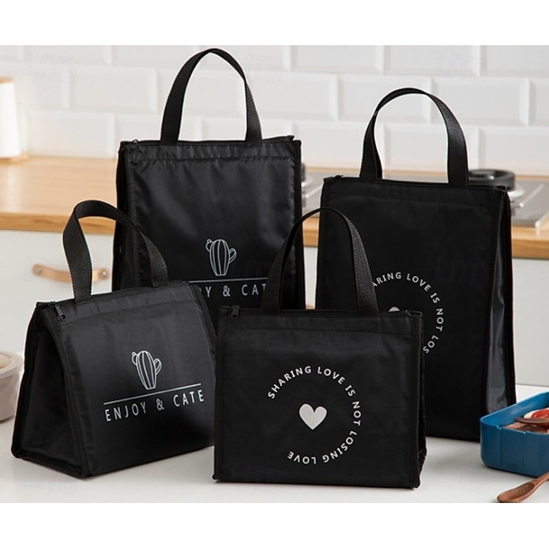 Lunch Bag for Women and Men for Back to School Office Picnic Hiking Beach Stylish Minimalist Handheld Insulated Cooler Bag Waterproof Lunch Tote Versatile Small Bento Carrier