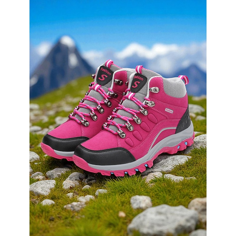 Women's Waterproof Hiking Boots – Durable Anti-Slip Outdoor Trekking Shoes for Camping, Climbing and Long-Distance Walking2