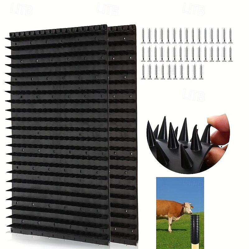 Equine & Bovine Massage Brush Kit - Soft Touch Itch Post Pad- Animal Scratchers for Safe and Satisfying Itch Relief- 2pcs2