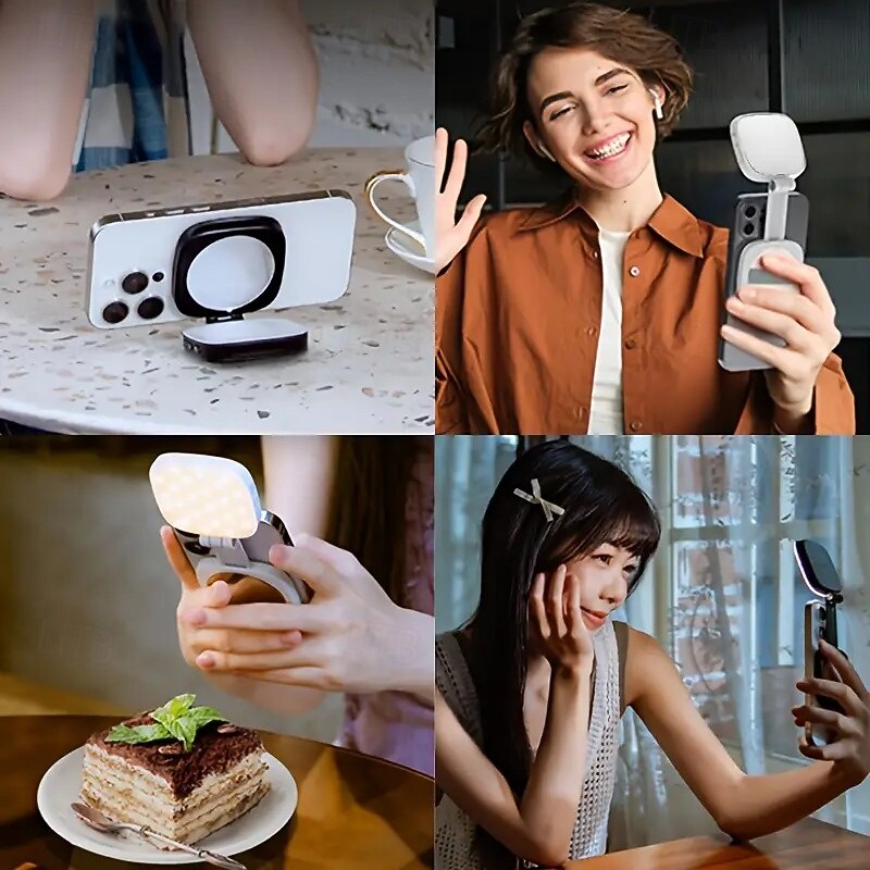 Outdoor shooting store exploration pocket light foldable makeup mirror touch-up light mobile phone selfie magnetic beauty light touch-up light2