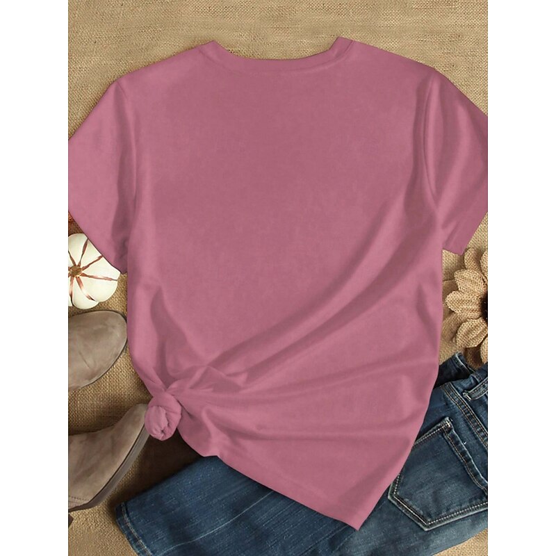 Women's T Shirt Graphic Animal Cat Vintage Stylish Classic Short Sleeve Crew Neck Round Neck Regular Tops Daily Print Black Pink Blue Green Summer Spring2