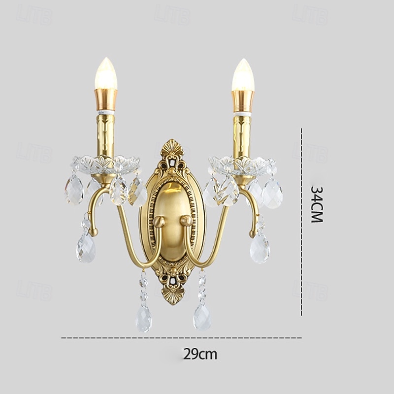 Wall Sconces Cnadle Style Gold 1 Light Wall Sconce, Modern Wall Light Fixtures, Farmhouse Wall Sconces with Clear Glass Shade, Wall Lights for Living Room, Bedroom, Stair, Bathroom, Hallway 110-240V4