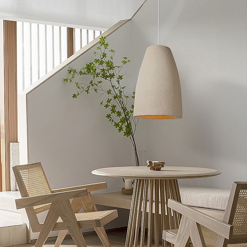 Oriental Aesthetic Wabi Sabi Pendant Light, 51cm Height, Warm White White Light, E26 E27, Adjustable Chain4