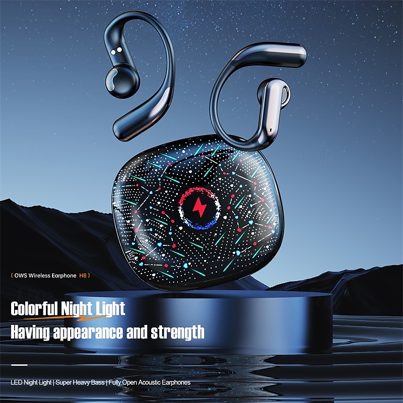 New Bluetooth Headset Star Screen Hanging Ear Type Sports Not Into The Ear Ows Wireless Bluetooth Headset