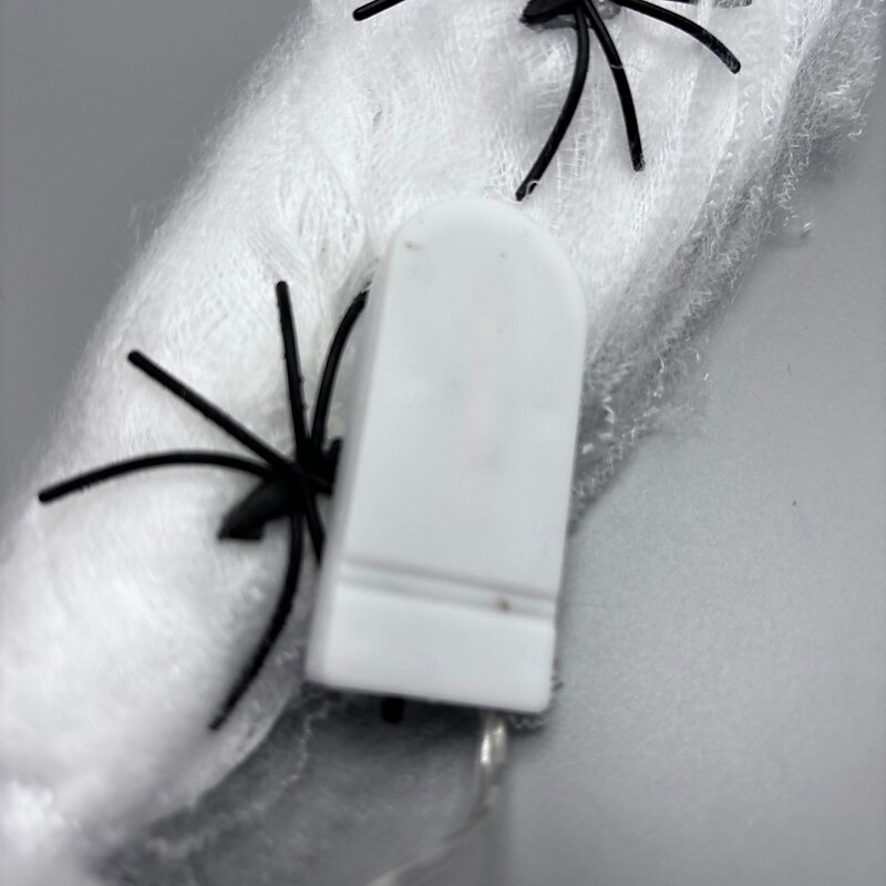 Halloween Scary LED Sound Activated Skull with Spider Web, Creepy Haunted House Props, Spooky Yard Outdoor Horror Decorations3