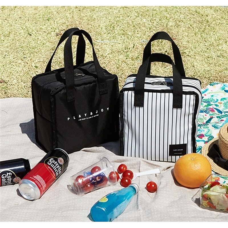 Lunch Bag for Women and Men for Back to School Office Picnic Hiking Beach Stylish Mini Insulated Tote Cooler Bag Portable Thermal Lunch Box for Daily Use3