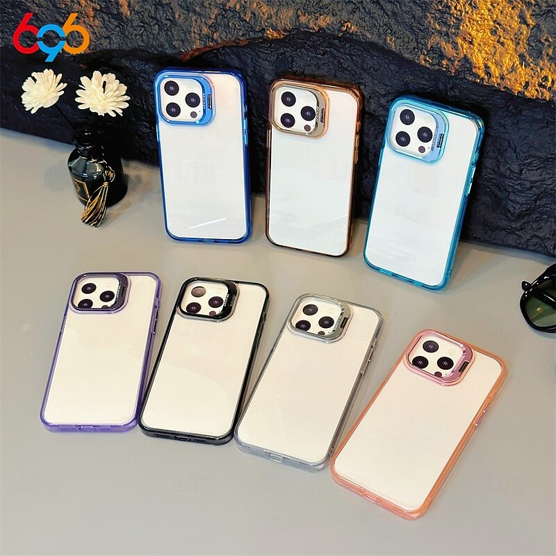 Phone Case For iPhone 17 Pro Max 17 Air 16 15 14 Pro Max Plus 15 Pro Max Plus 15 14 Pro Max 15 Pro Max 15 14 Pro Max Plus 14 Pro Max 14 Pro Max Plus 14 Plus Bumper Frame for Women Girl Kickstand