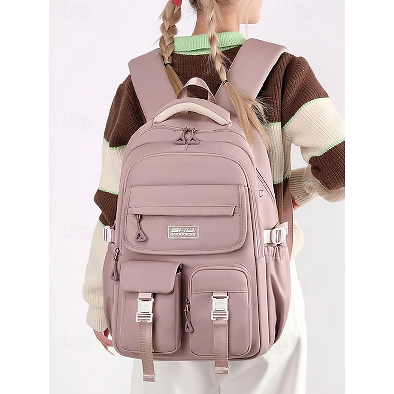 Teenager's Water-Repellent Backpack with Multiple Pockets – Large Capacity Travel & School Bag with Luggage Strap, Adjustable Straps, Stylish Unisex Design2