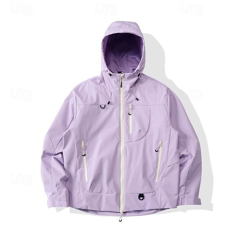Women's Windbreaker Softshell Jacket Hiking Jacket Outdoor Waterproof Windproof Hiking Outfits Hiking Clothes Winter Autumn / Fall Top Camping / Hiking / Caving Running Solid Color Yellow Purple Green4