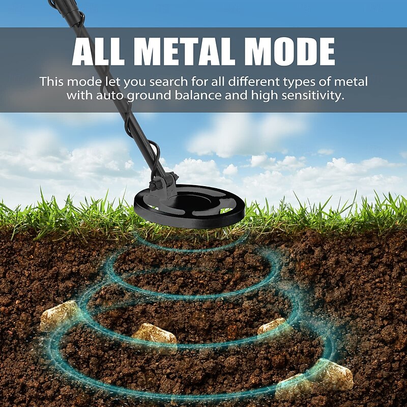 Underground Metal Detector, GTX4030 Underground Metal Detector Handheld Metal Detector Portable Detachable Easy Install Metal Detector High Sensitivity Underground Metal Detector3