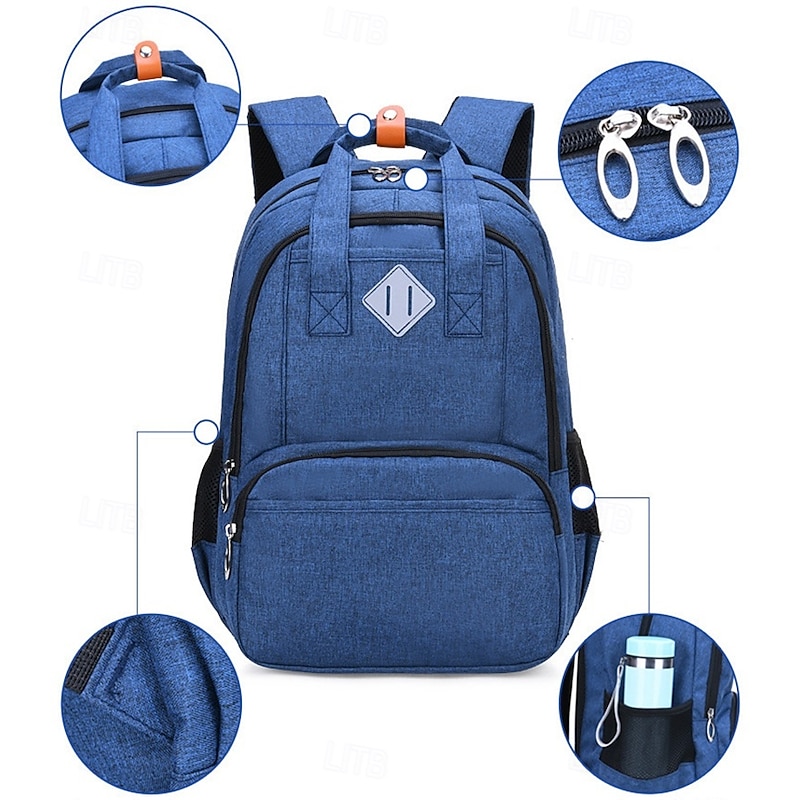 Unisex Classic School Backpack – Multi-Color Lightweight Bookbag with USB Charging Port and Large Storage Capacity2