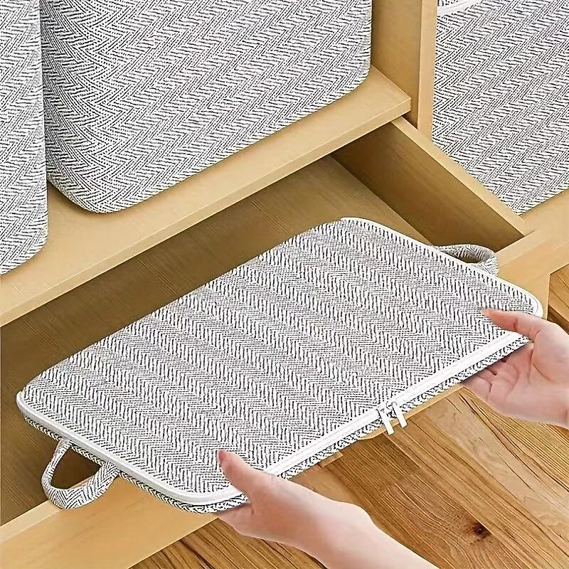 3pcs Storage Box Bins Set, 29.06 Gallon Large Capacity Rectangular Organizers with Double Zippers & Handles, Dustproof Clothes Blankets Storage for Moving, Travel, Underbed Use4