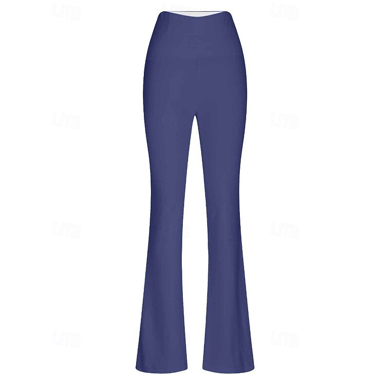 Women's Wide Leg Slacks Cozy Leggings Streetwear Casual Full Length Natural Plain Elastic Waist Comfortable Street Holiday Daily Wear Magenta Grey Black White Fall Regular Fit2