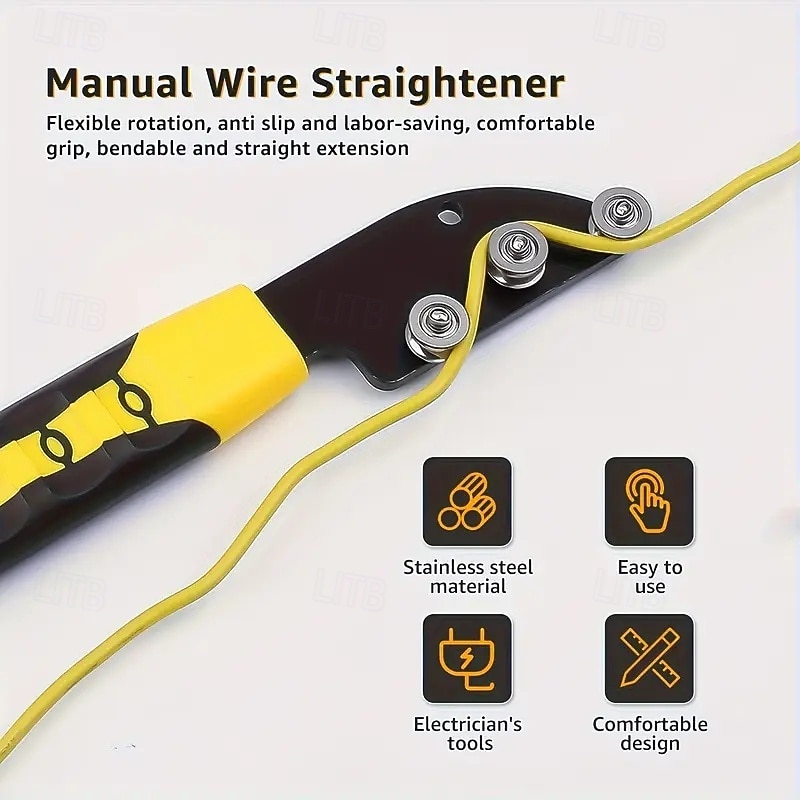 Manual Heavy-Duty Metal Wire Straightener and Angle Adjuster Electrical Box Terminal Paralleling Straightener Perfect for Electrical Installations and Home Repairs4