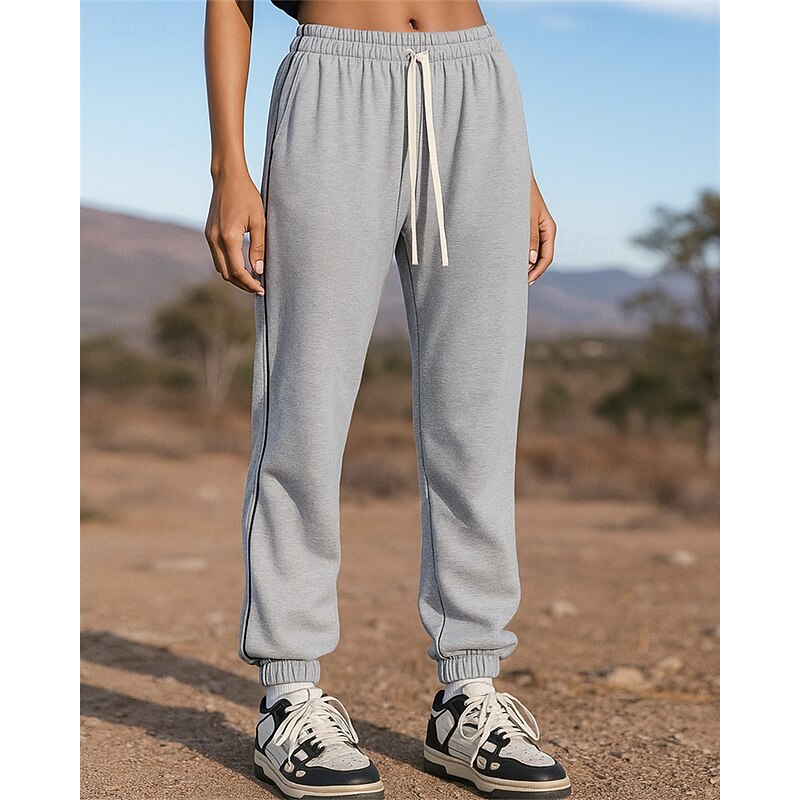 Men's Running Pants Sports Trousers Jogger Sweatpants Pocket Drawstring Bottoms Athleisure Gym Workout Lightweight Breathable Fishing Hiking Running Loose Fit Sportswear Activewear Solid Colored3