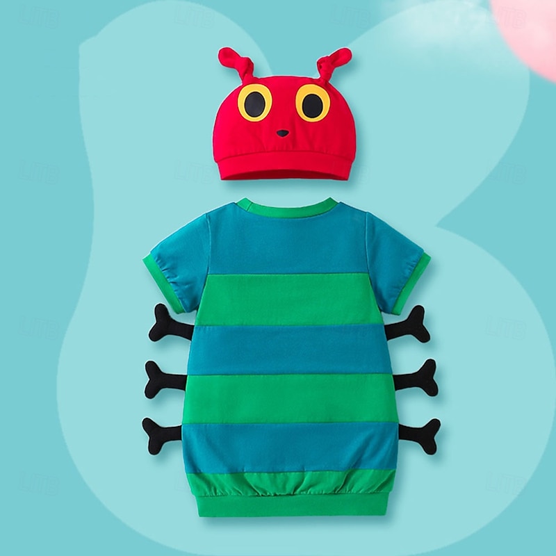 The Very Hungry Caterpillar Outfits Costume Storybook Characters Cartoon Movie Cosplay for Boys' Girls' Kid's Halloween Carnival World Book Day Performance Educational Dress Up School Event Dress Up3