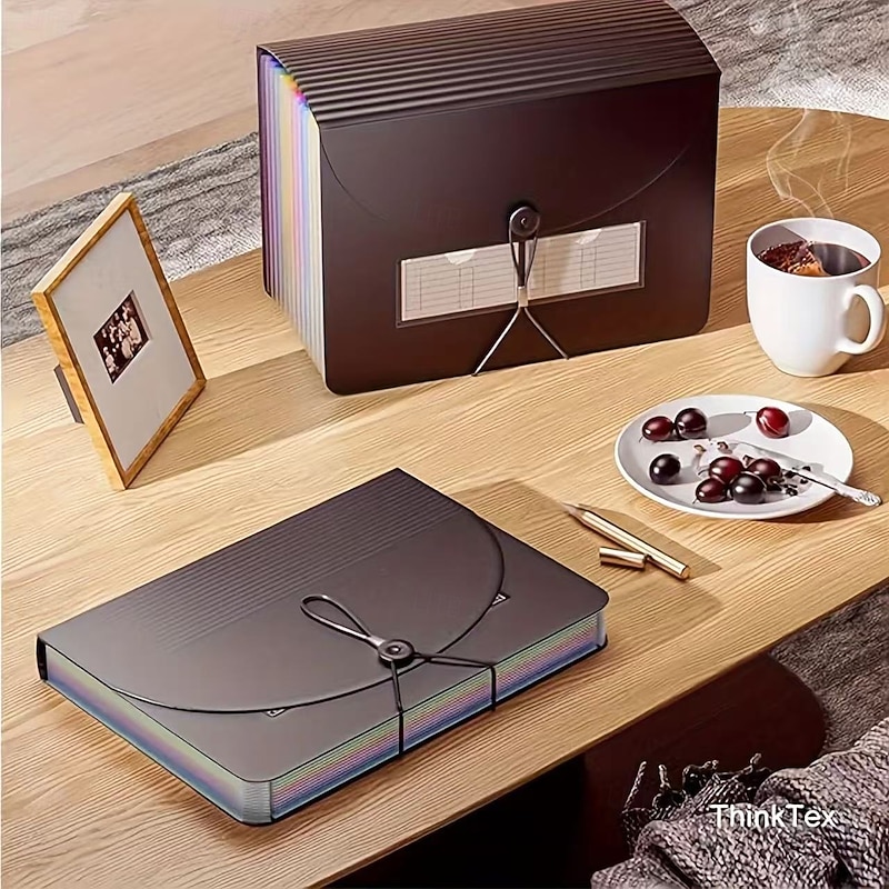 File Organizer, 25 Pockets Expanding File Folder, Plastic Document Holder for A4 & Letter Size, Receipt and Paper Organizer for Office, School, Home4