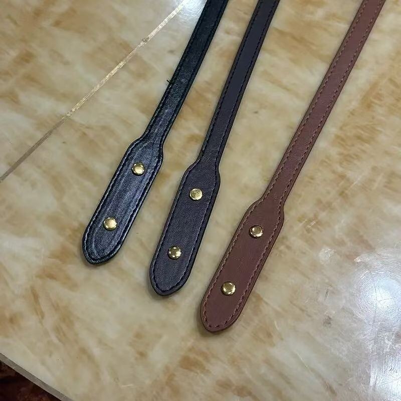 2pcs PU Leather Studded Bag Straps, DIY Replacement Handles for Tote, Purse, Handbag Making, High-Quality Shoulder Straps for Aesthetic Bag Accessories, Black/Brown/Coffee2